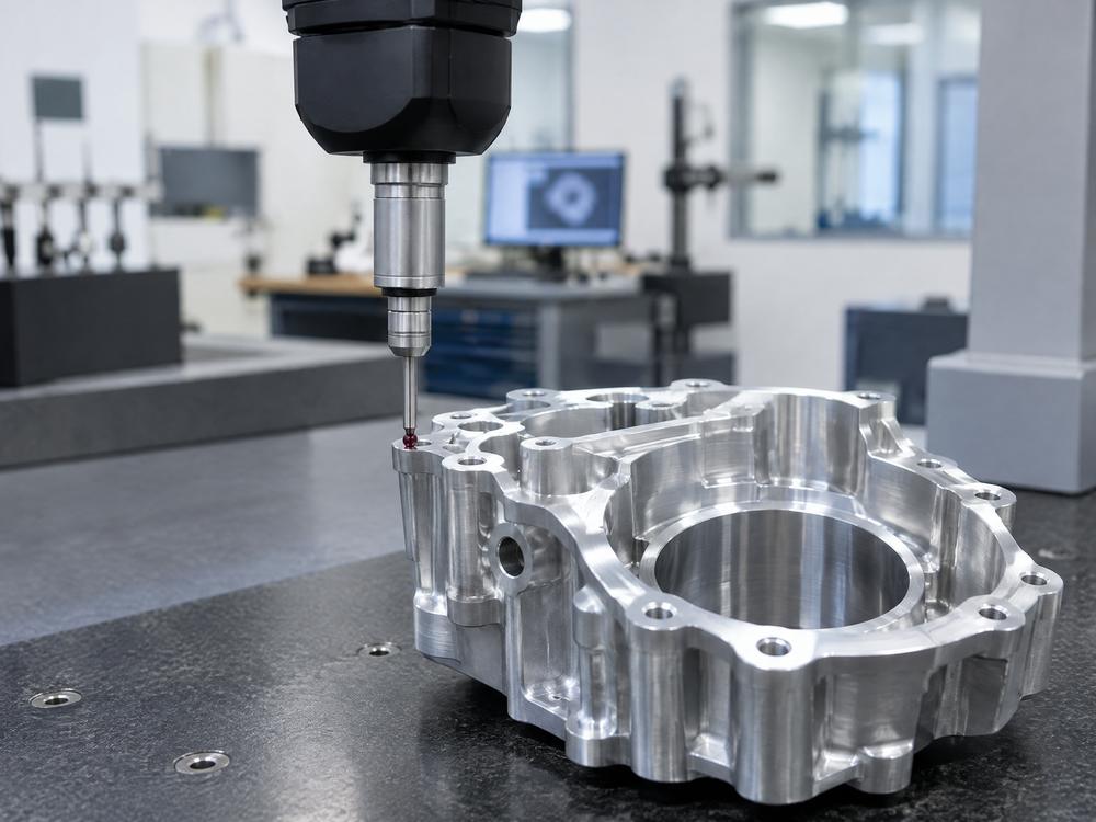 Koordinatenmessgerät vermisst ein bearbeitetes Aluminiumgehäuse