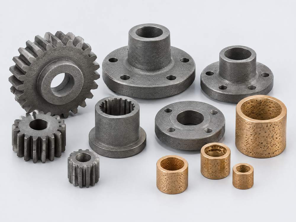 Sinterteile aus Eisen und Sinterlager aus Bronze