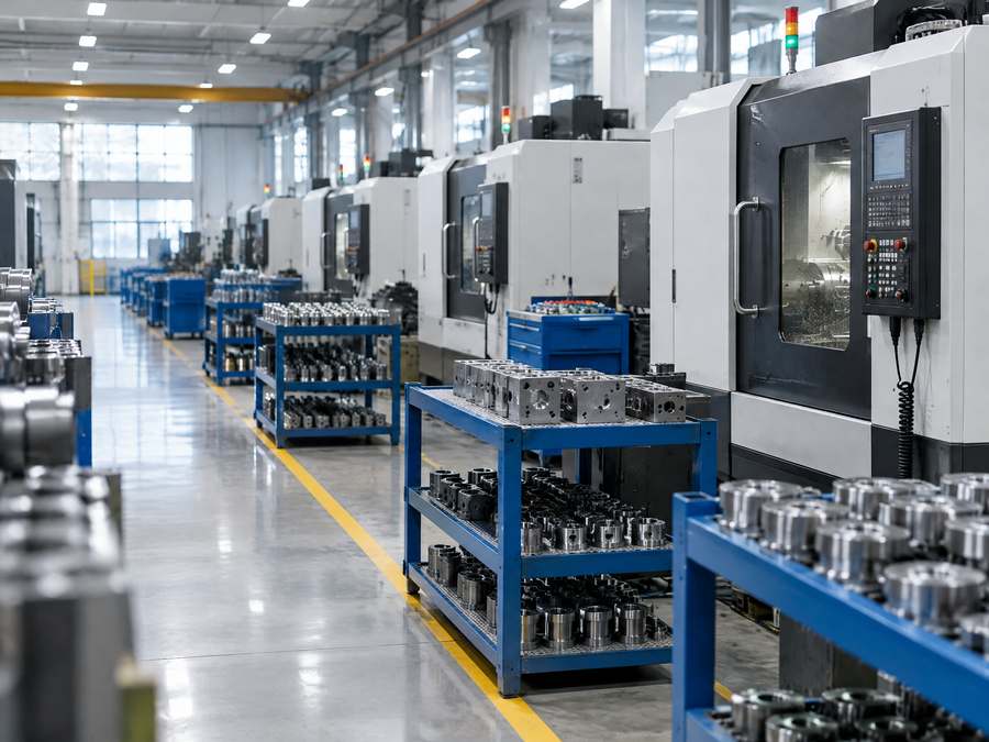 Fertigungshalle bei einem Werksaudit in China