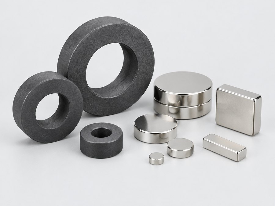 Ferritmagnete und Neodym-Magnete im Vergleich
