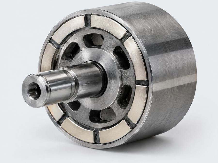 Magnetsegmente in einem Elektromotor-Rotor
