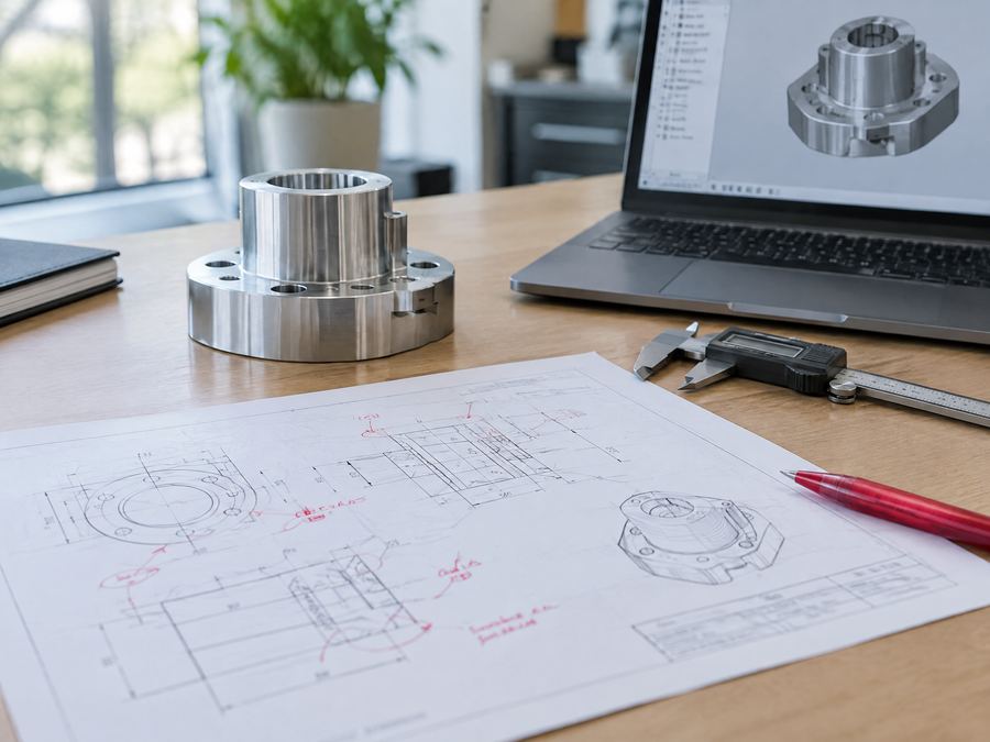 Technische Klärung einer Zeichnung vor der Anfrage beim Werk